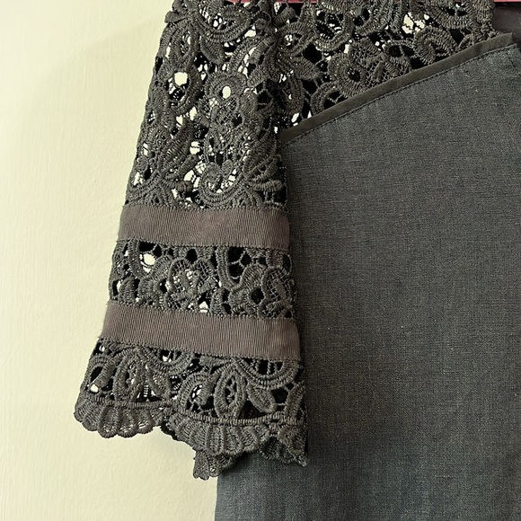 Escada Sport - see measurements, black linen lace dress - Picture 4 of 11